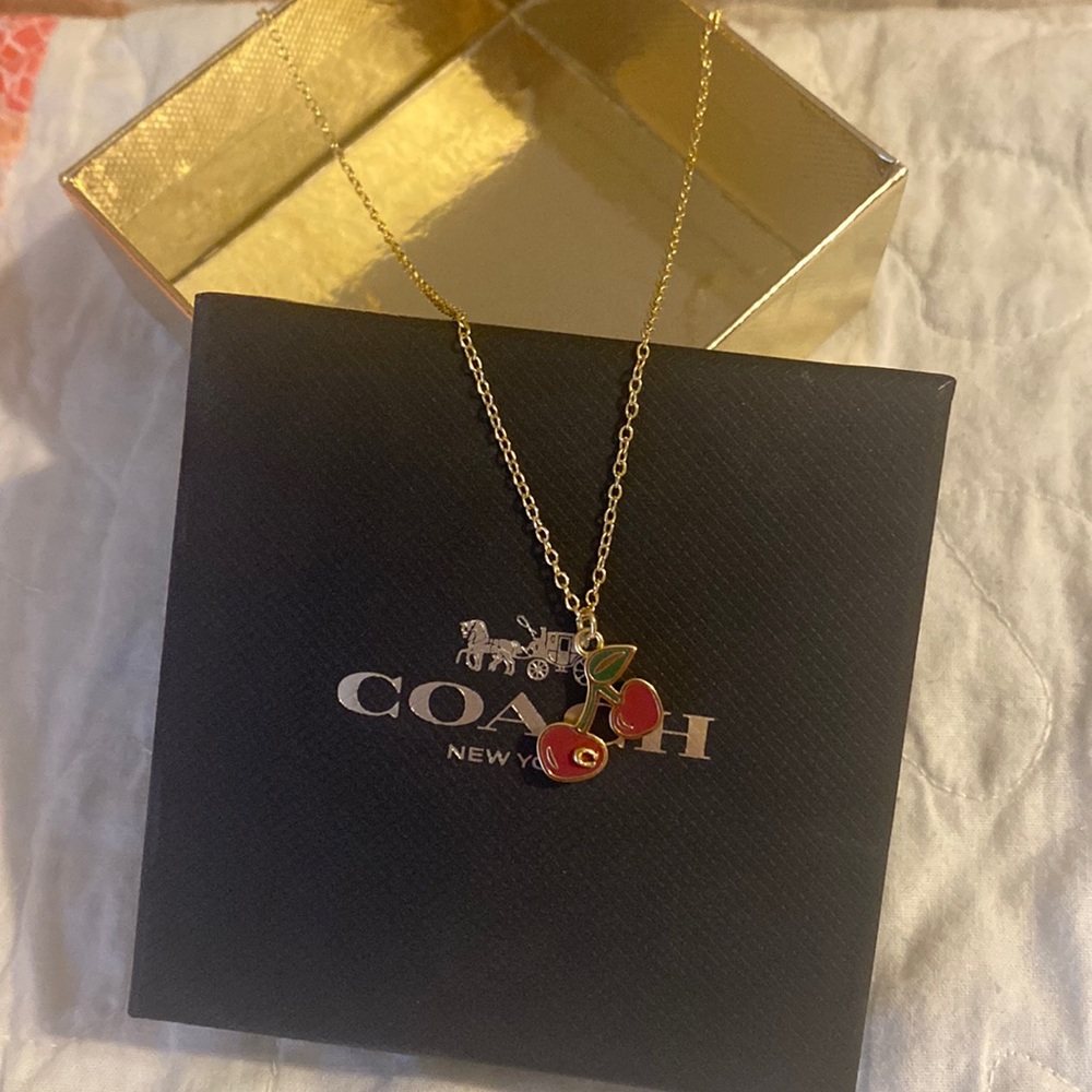 Coach cherry necklace